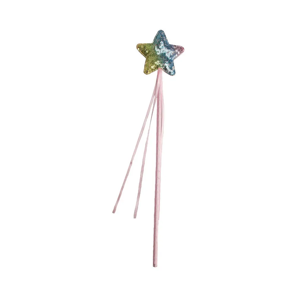Great Pretenders Rainbow Sequins Skirt with Wings & Wand, Size 4-6