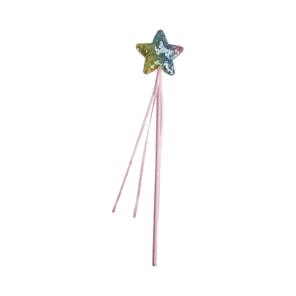 Great Pretenders Rainbow Sequins Skirt with Wings & Wand, Size 4-6