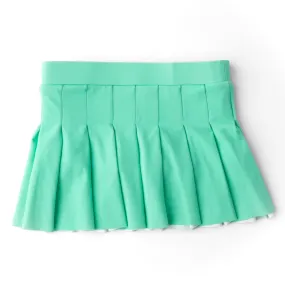 Green Pleated Active Skirt