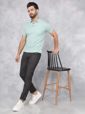 Grey Checkered Chinos Trousers