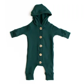 Gus   Steel Hooded Romper in Pine