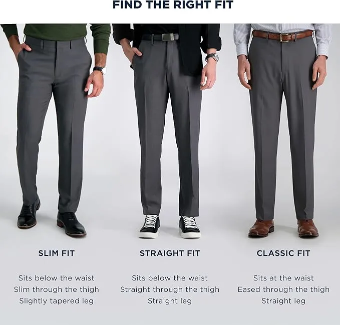 Haggar Classic-Fit Premium Comfort Stretch Dress Pants  Color Black W42xL30