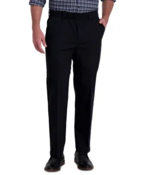 Haggar Mens Classic fit Dress Pants 36 / 34 Black Solid