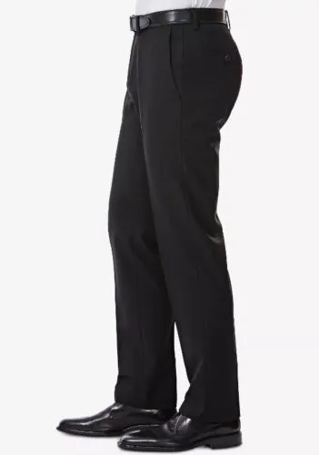 Haggar Men's J.M. 4 Way Stretch Slim Fit Dress Suit Pants Black 36 x 30