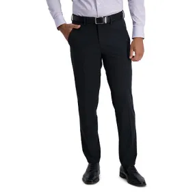 Haggar Mens Slim fit Dress Pants 32 / 32 Black Solid