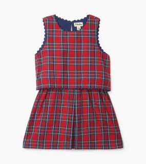 Holiday Plaid Layered Dress