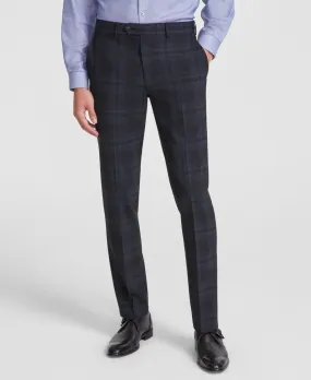 Hugo Boss Mens Slim fit Dress Pants 32 / 32 Blue Plaid Stretch