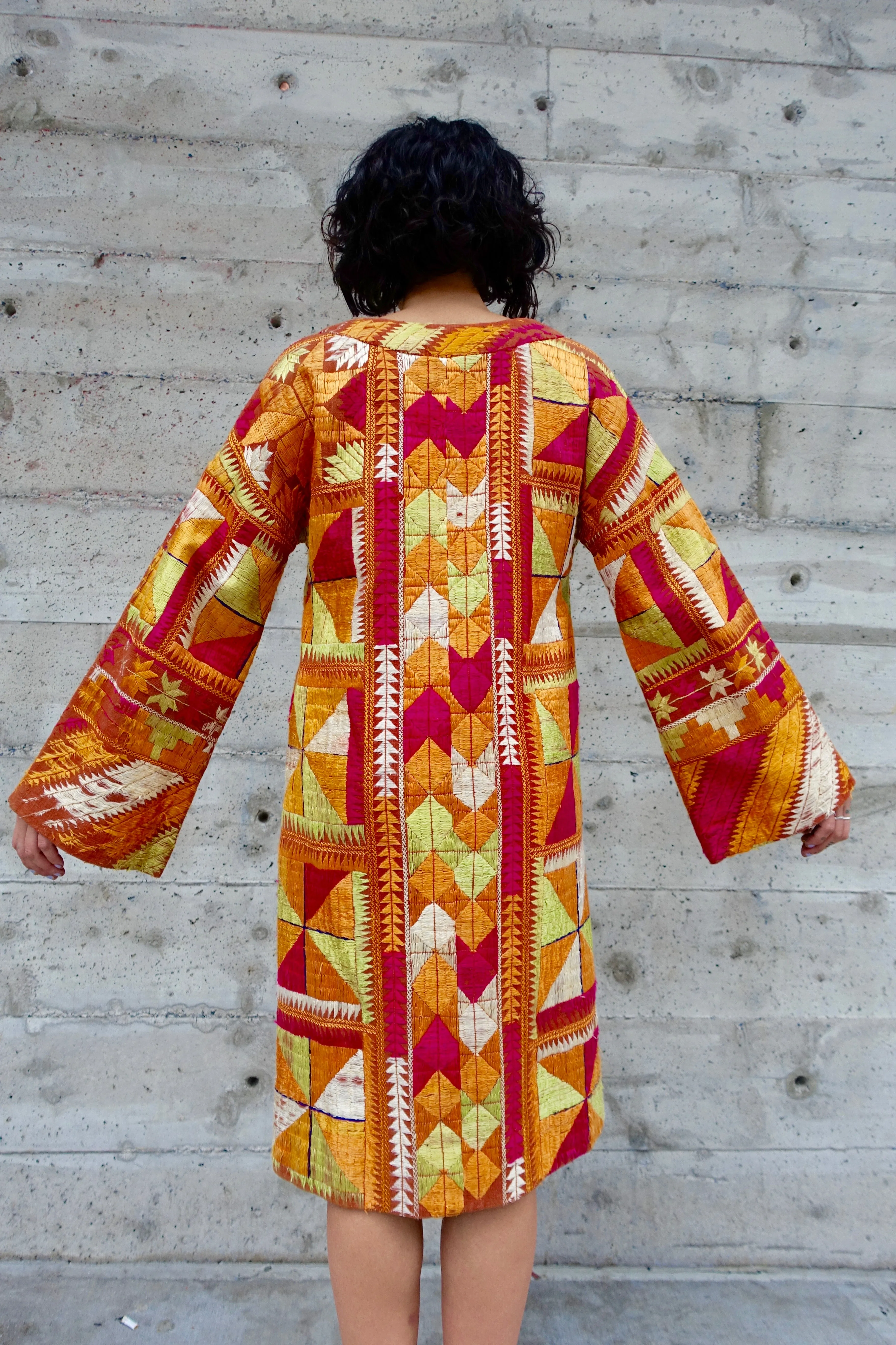 Indian Embroidered Russet Dress - SOLD