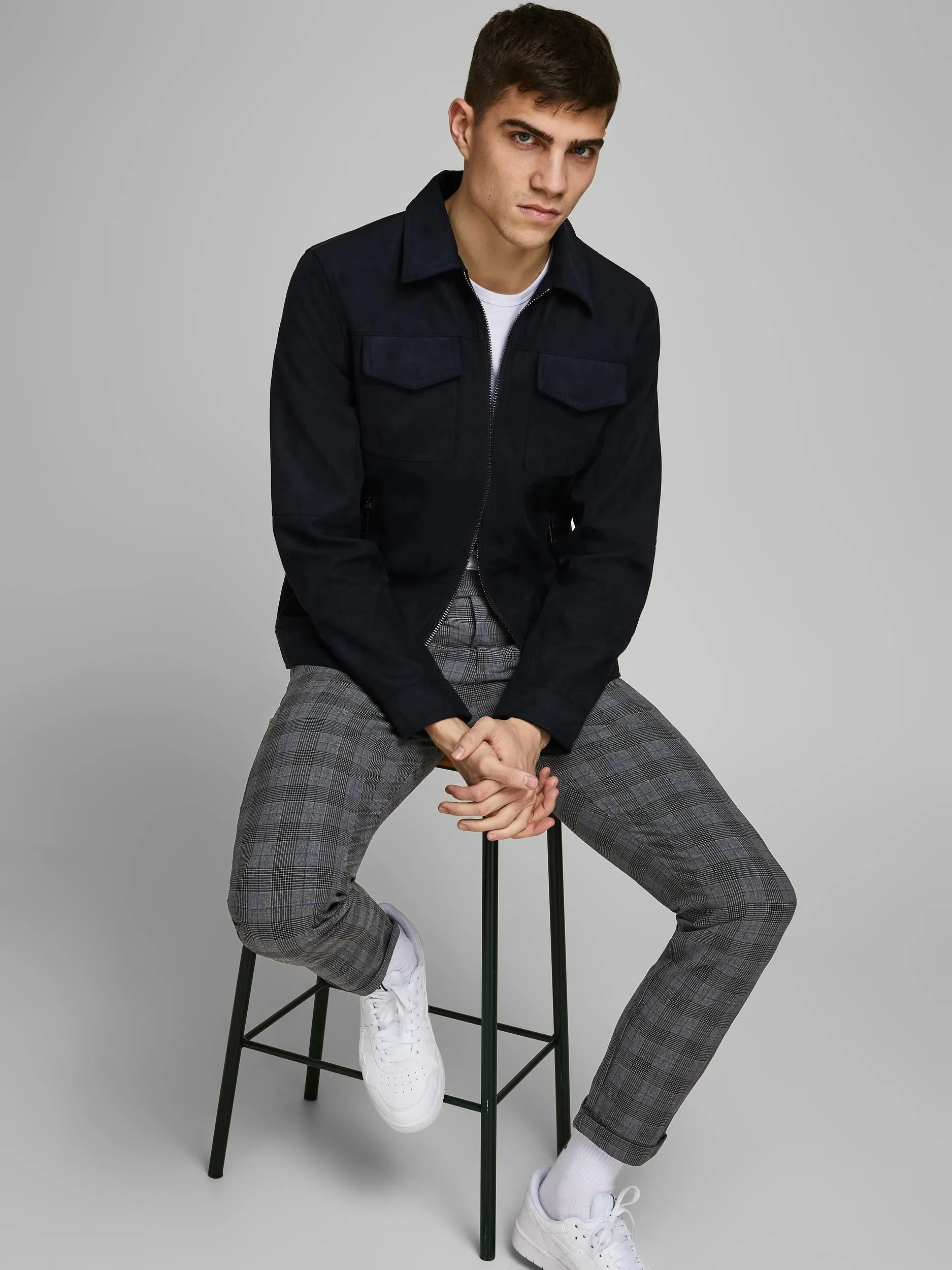 Jack&Jones MARCO CONNOR CHECKERED CHINO PANTS