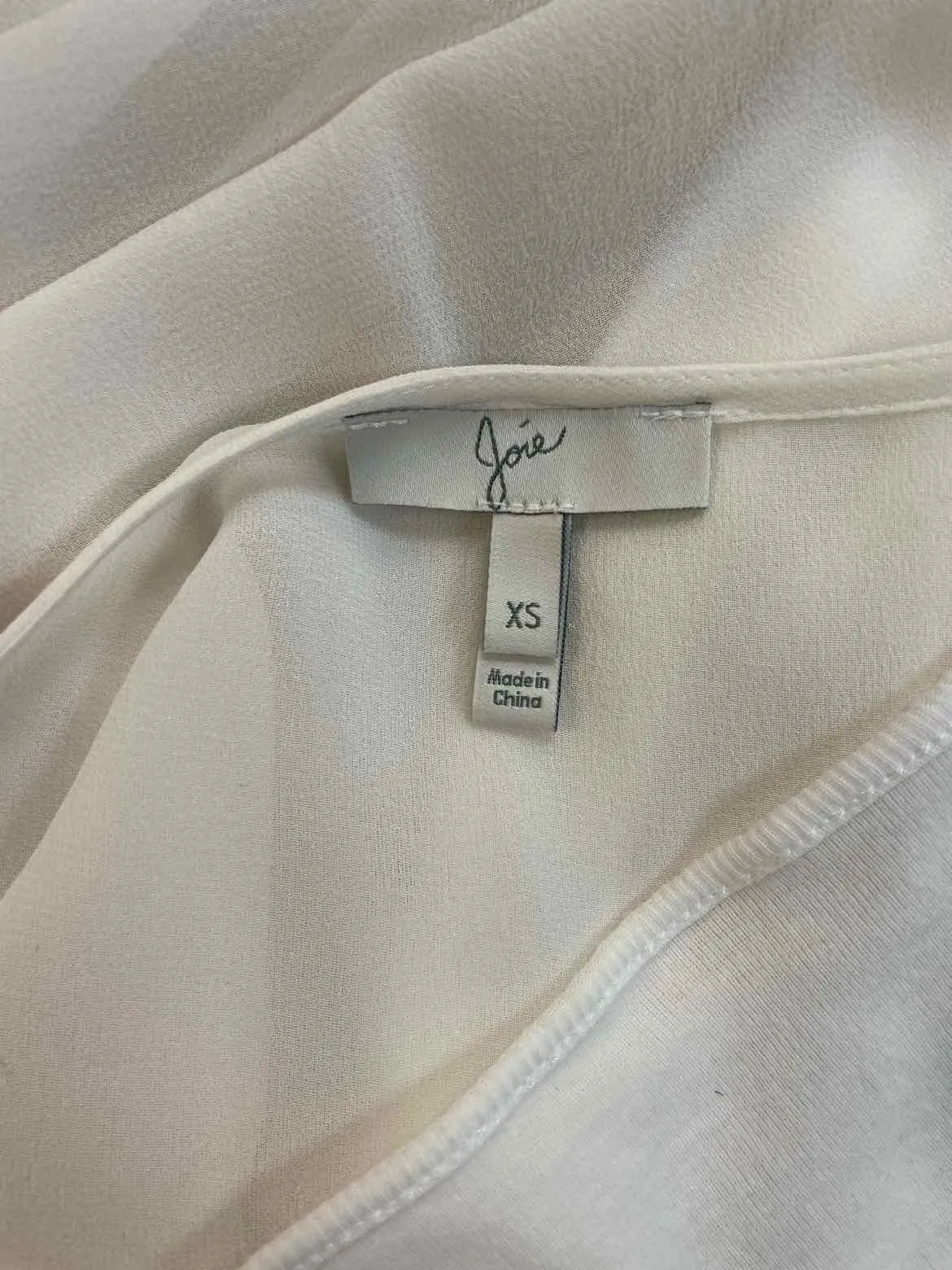 JOIE RAINEY CREPE BABYDOLL IVORY DRESS SIZE XS