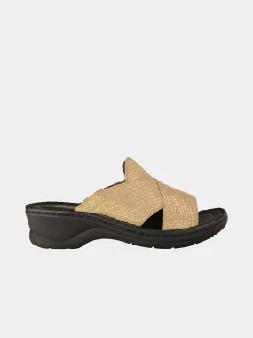 Josef Seibel Women's Slider Sandals in Brown Suede