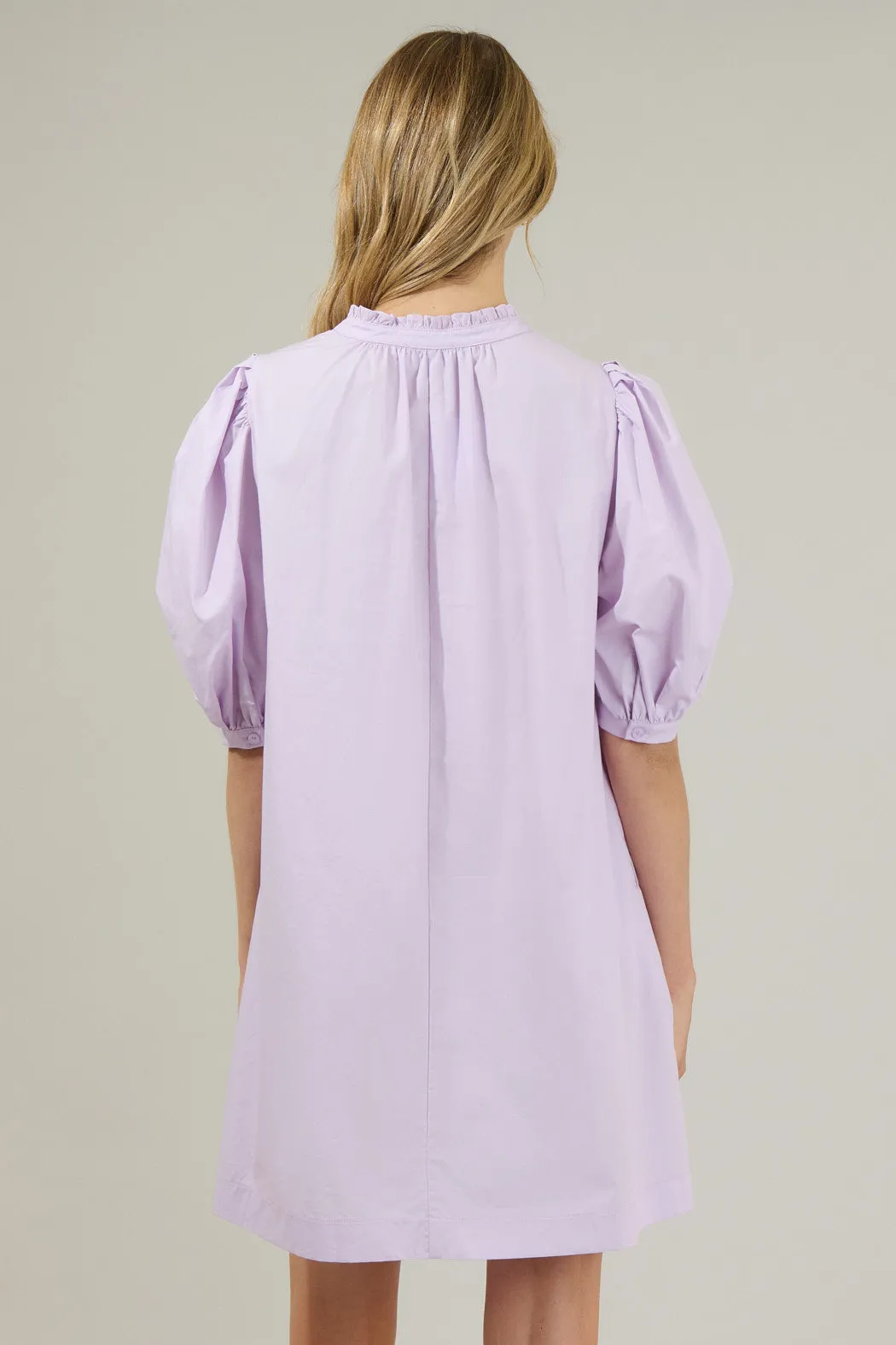 Julissa Split Neck Babydoll Dress