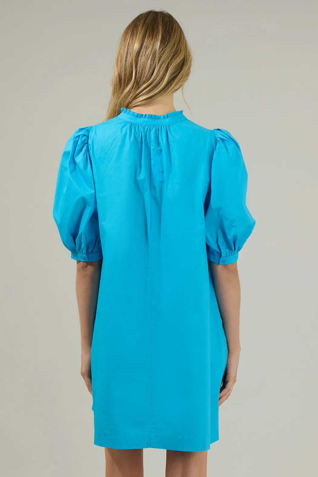 Julissa Split Neck Babydoll Dress
