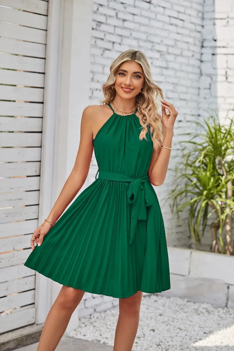 Kathryn – Strapless Pleated Summer Sundress