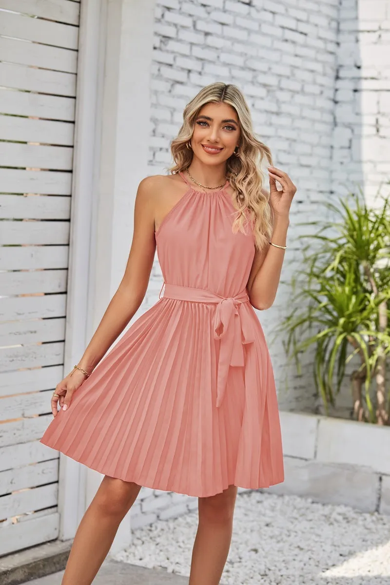 Kathryn – Strapless Pleated Summer Sundress