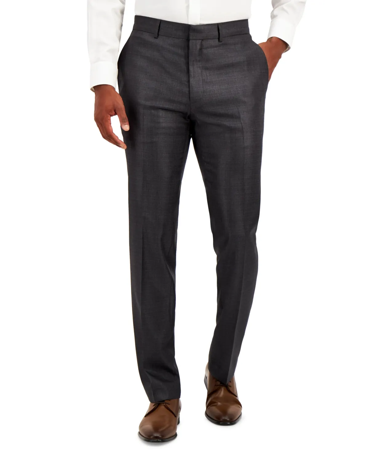 Kenneth Cole Reaction Mens Slim fit Dress Pants 30 / 30 Grey Striped