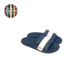 Lacoste Mens Croco Metallic Slides - Navy/White - 7-39CMA0061092