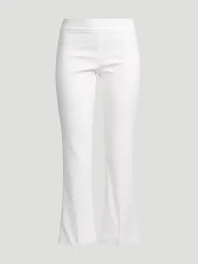 Leo Crop Flare Pant in White