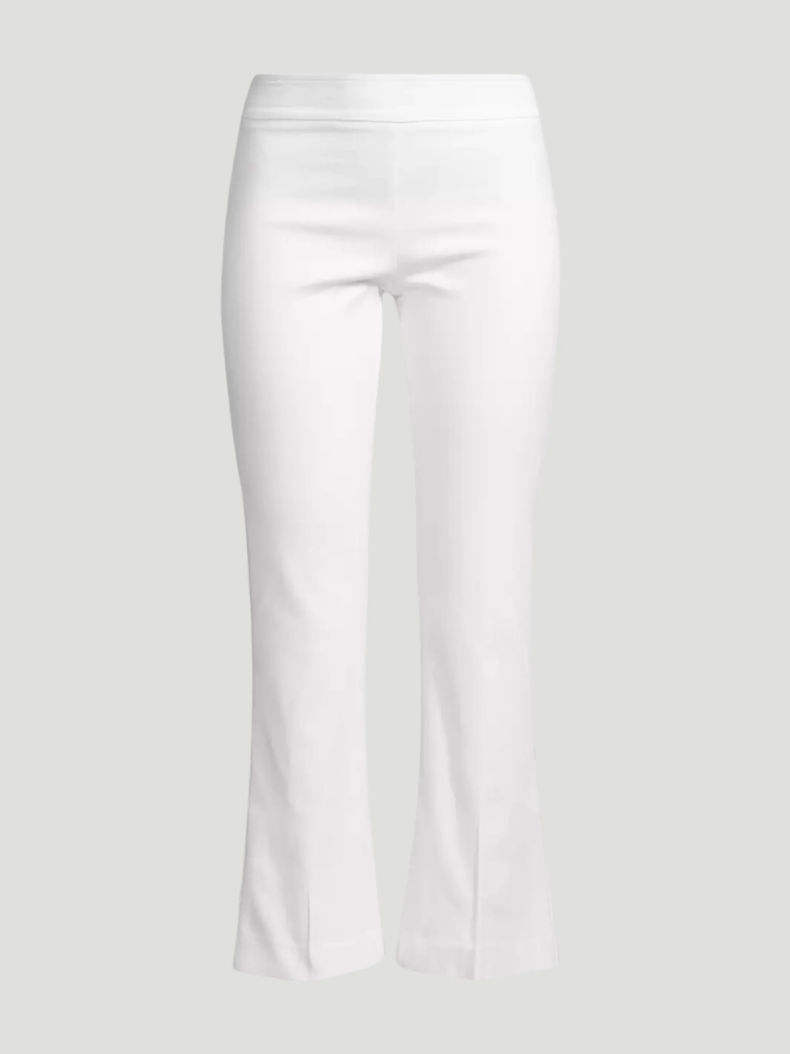 Leo Crop Flare Pant in White