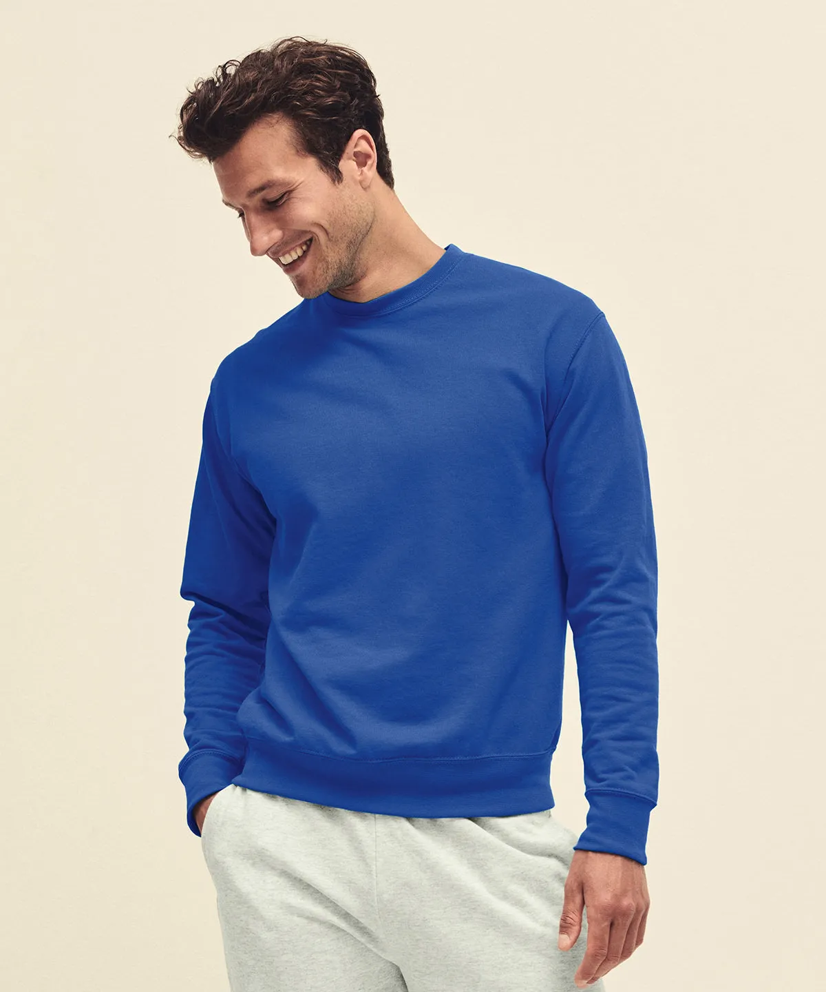 Lightweight set-in sweatshirt | Black