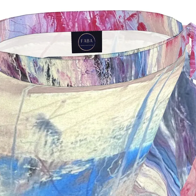 Long Flounce Skirt Abstract Sailing