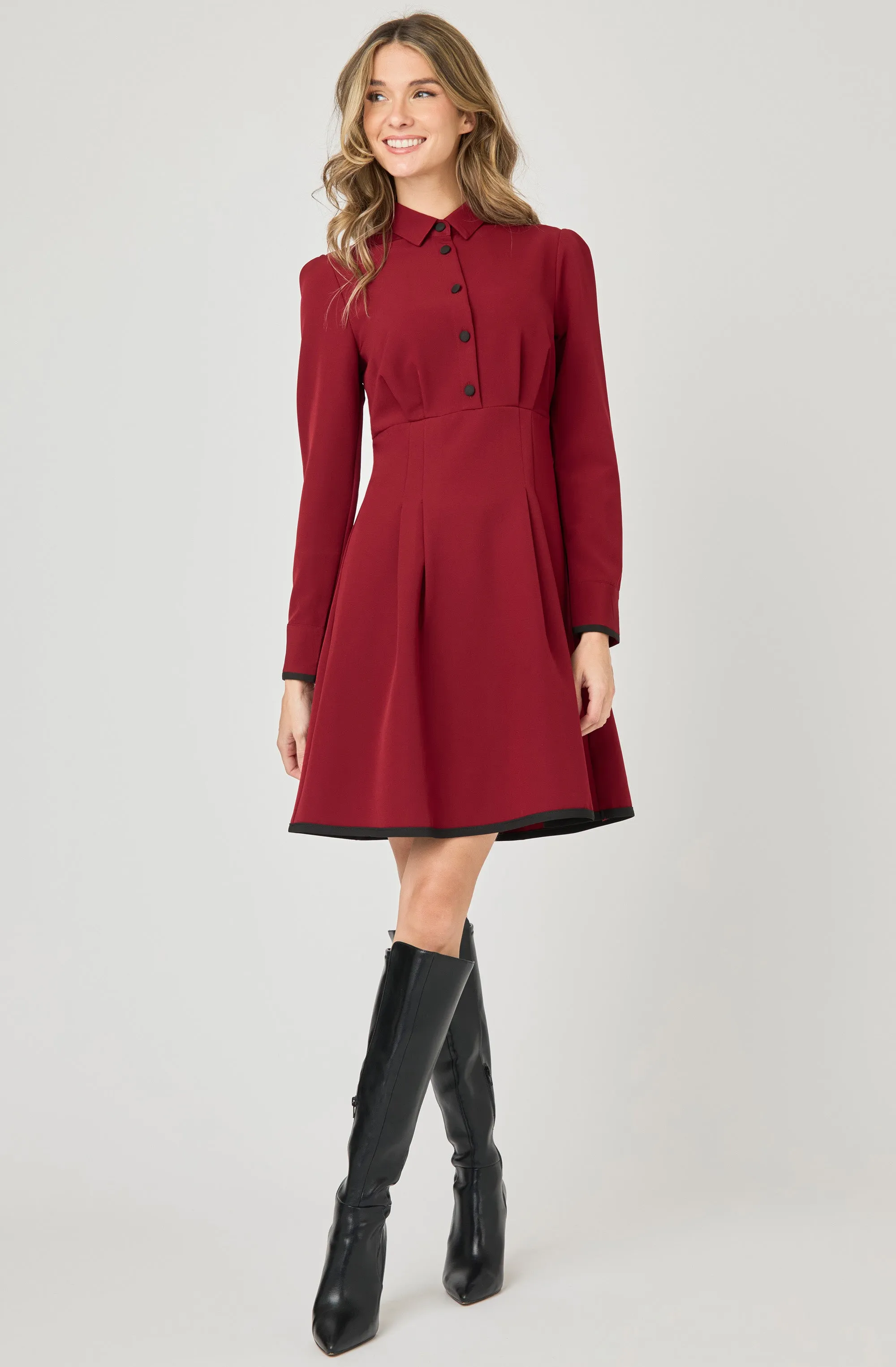 Long Sleeve Flare Dress