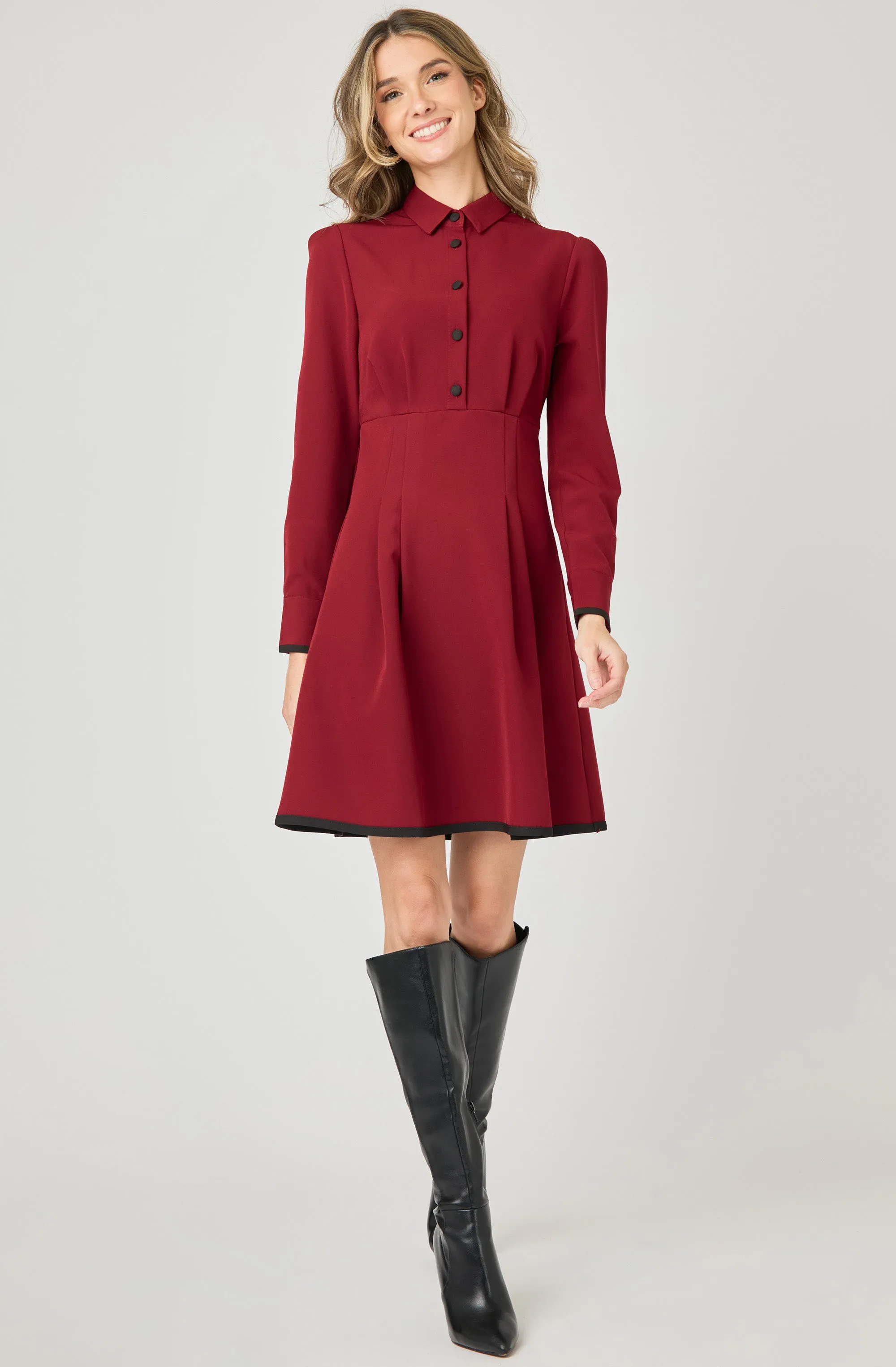 Long Sleeve Flare Dress