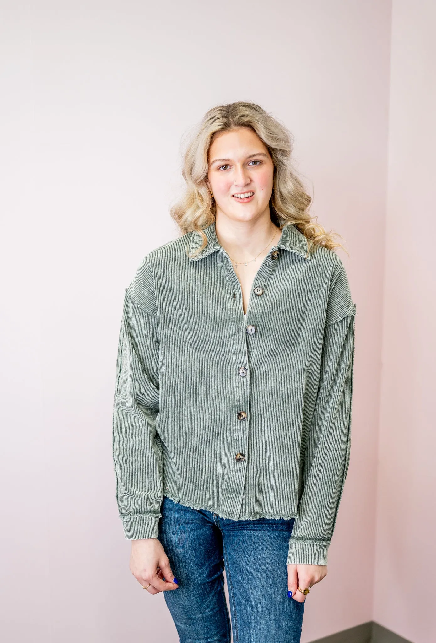 Love Of Fashion Corduroy Shacket