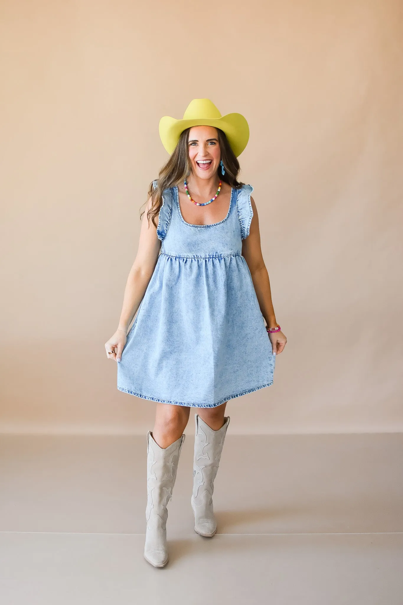 Lynette Denim Mini Dress
