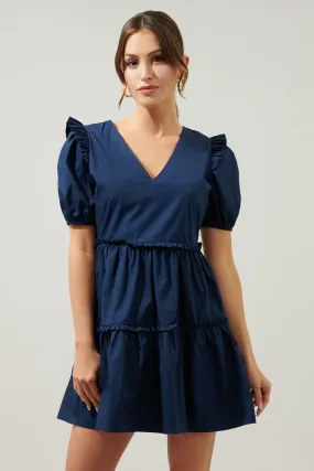 Madrigal Poplin Tiered Mini Dress