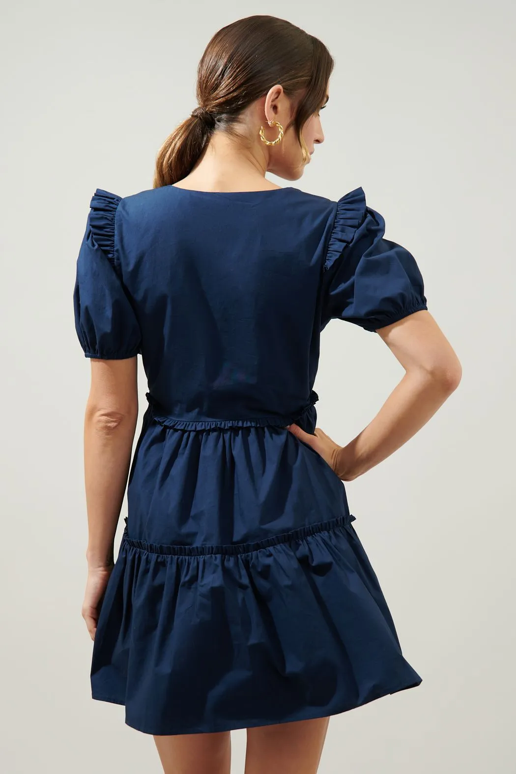 Madrigal Poplin Tiered Mini Dress