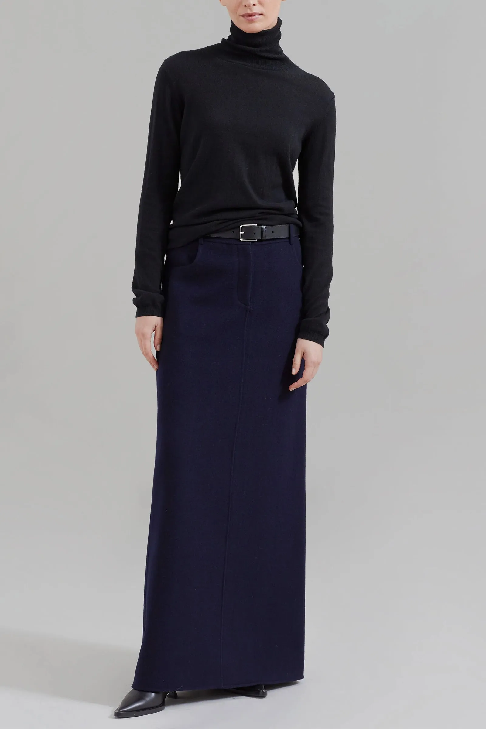 Malvo Long Wool Pencil Skirt