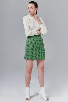 Margot Geometric Print Mini Skirt