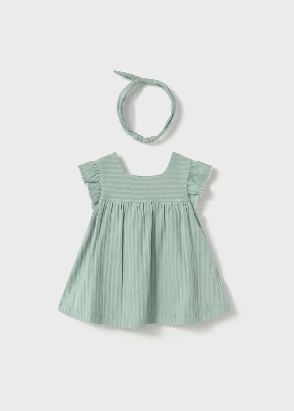 Mayoral Button Dress with Headband