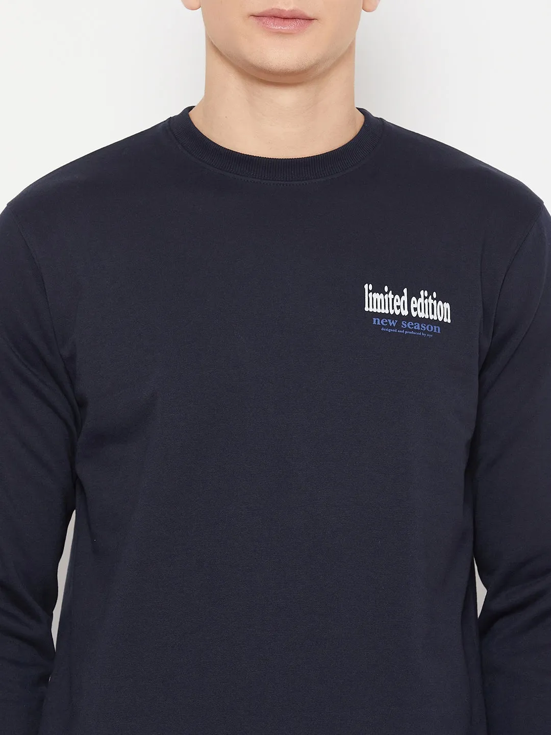 Men Printed Fleece Sweatshirt