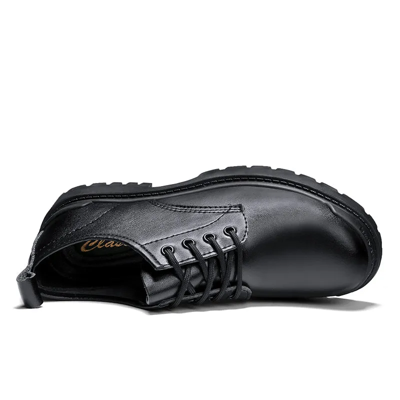 Men's Casual Genuine Leather Chunky Shoes