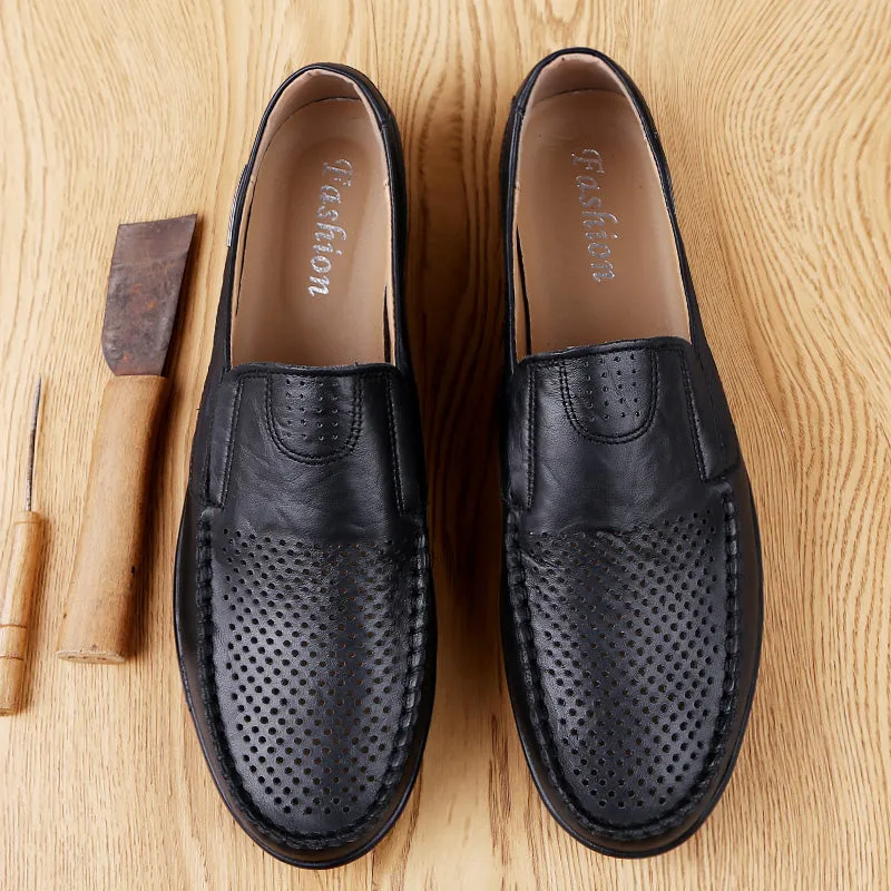 Men's Casual Genuine Leather Shoes | Breathable Loafers