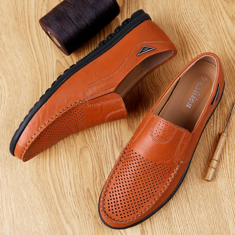 Men's Casual Genuine Leather Shoes | Breathable Loafers