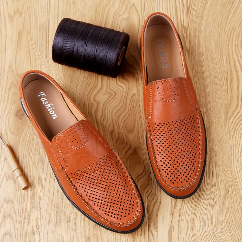 Men's Casual Genuine Leather Shoes | Breathable Loafers