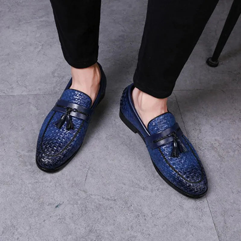 Men's Casual Leather Loafers With Tassels | Plus Size