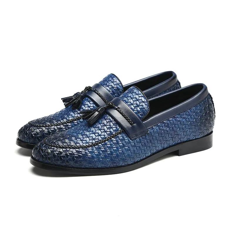Men's Casual Leather Loafers With Tassels | Plus Size