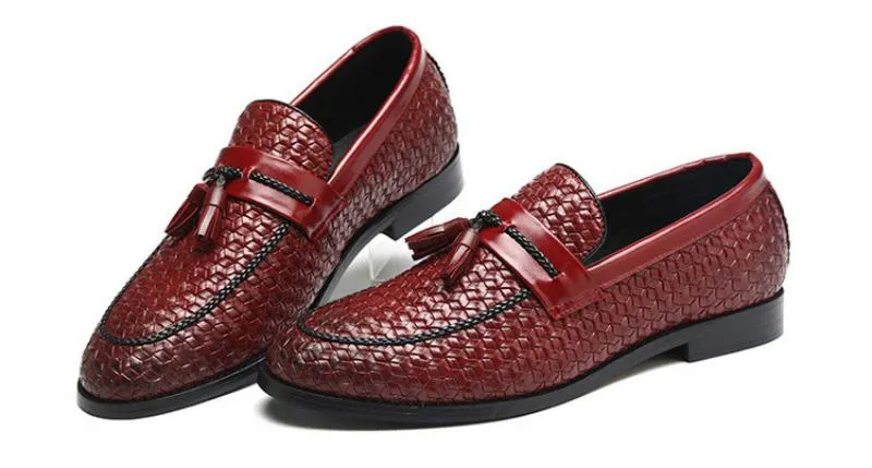 Men's Casual Leather Loafers With Tassels | Plus Size