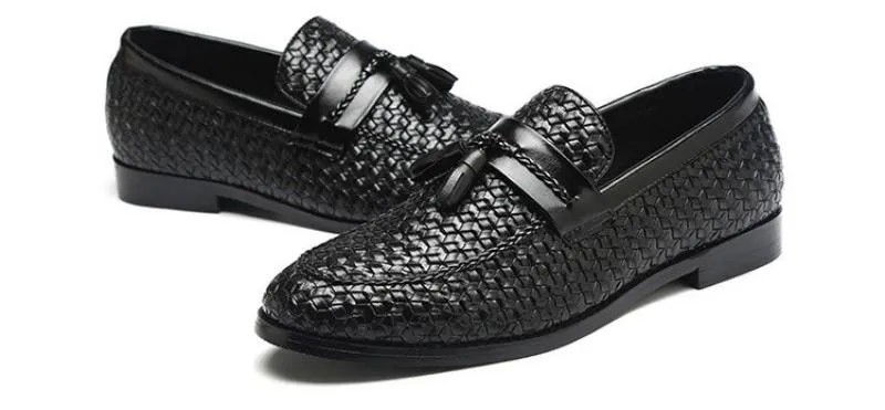 Men's Casual Leather Loafers With Tassels | Plus Size