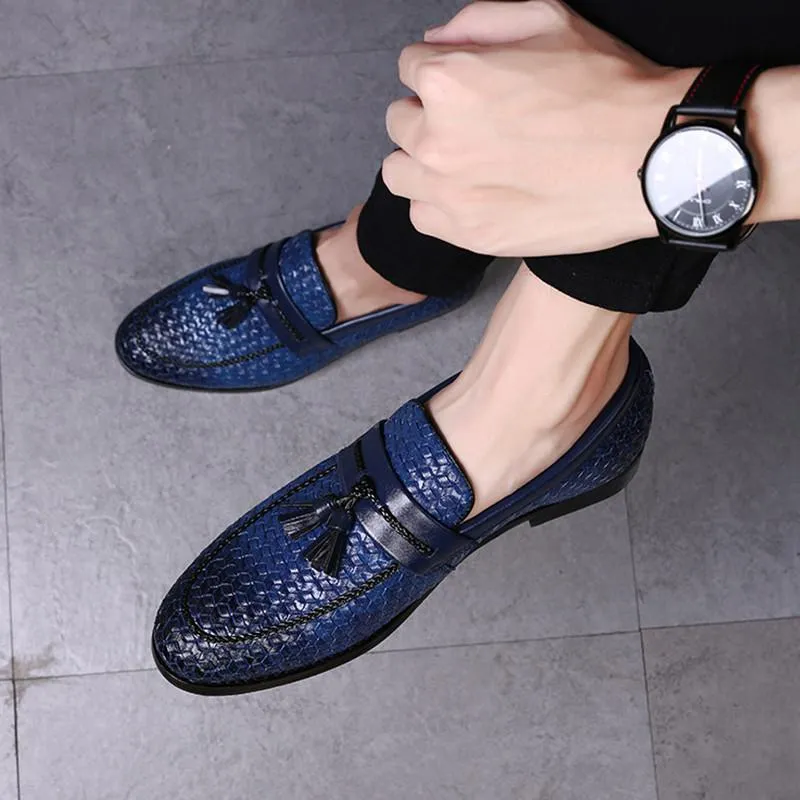Men's Casual Leather Loafers With Tassels | Plus Size