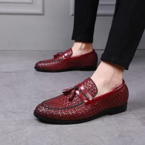 Men's Casual Leather Loafers With Tassels | Plus Size