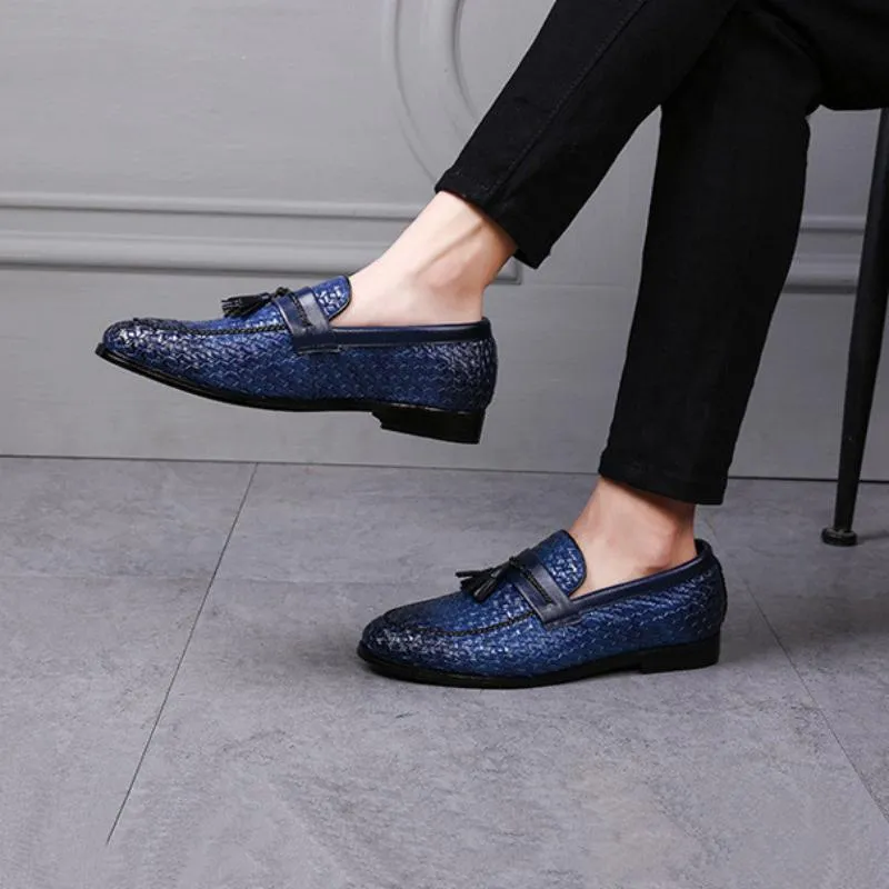 Men's Casual Leather Loafers With Tassels | Plus Size
