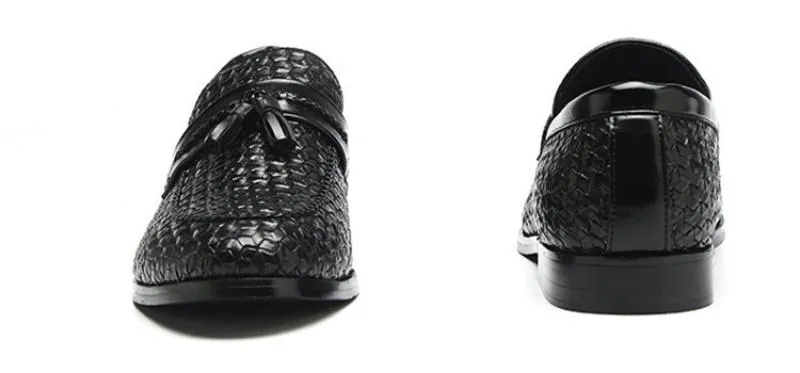 Men's Casual Leather Loafers With Tassels | Plus Size