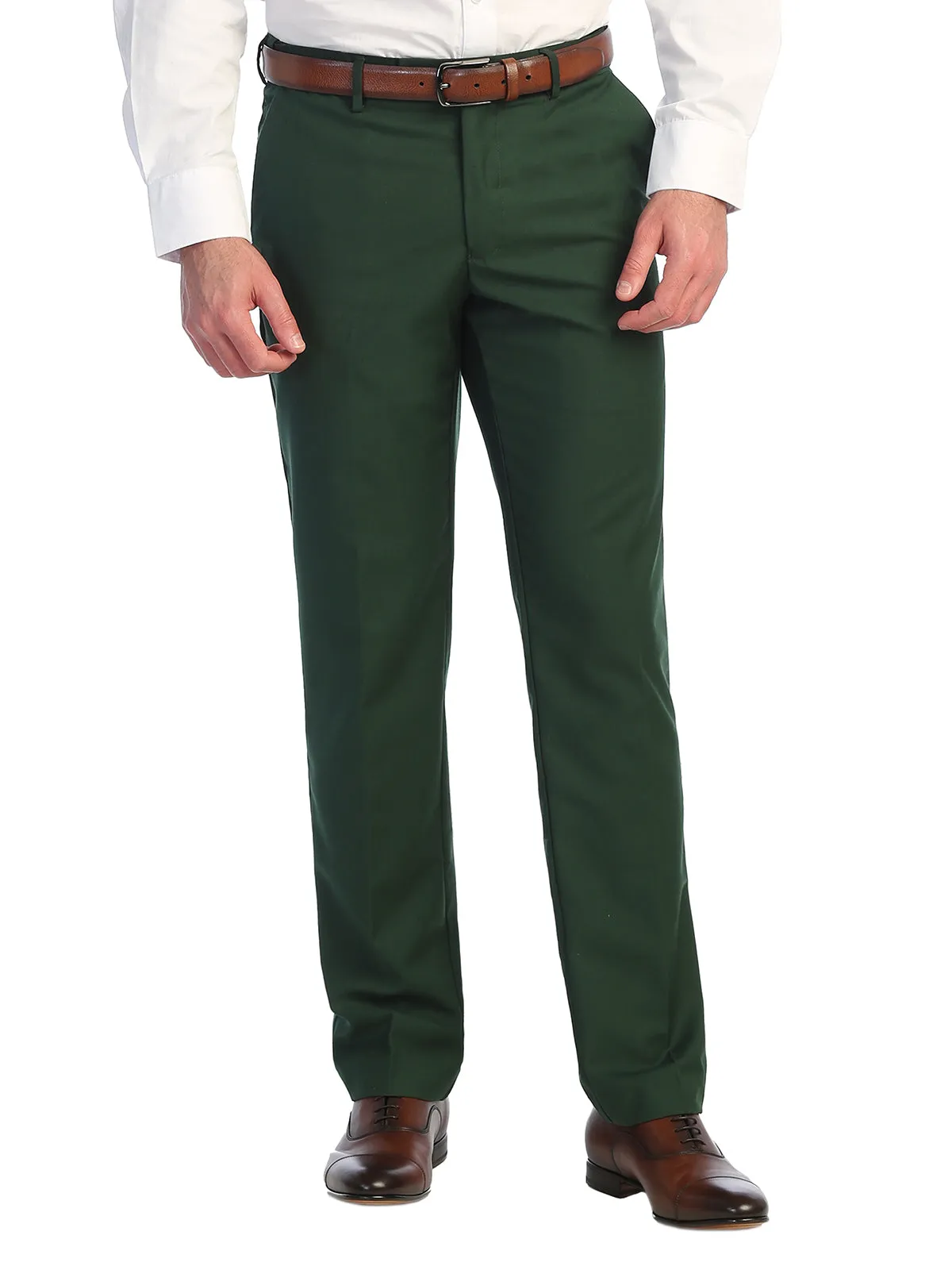 Men's Expandable Waist Dress Pants, Hunter Green