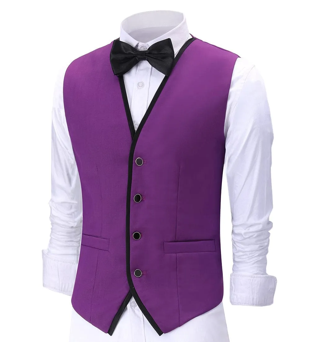 Men's Slim Fit 3 Piece Suit One Button Business Wedding (Blazer vest Pants)