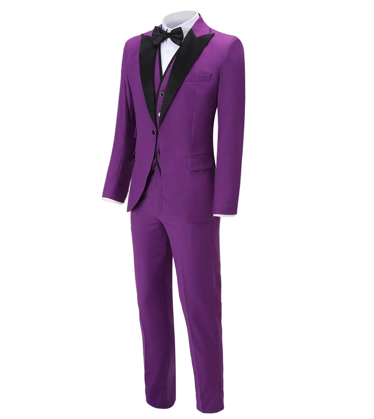 Men's Slim Fit 3 Piece Suit One Button Business Wedding (Blazer vest Pants)